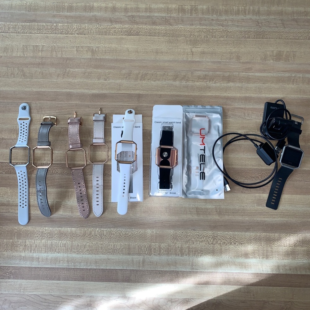Fitbit Blaze with accessories